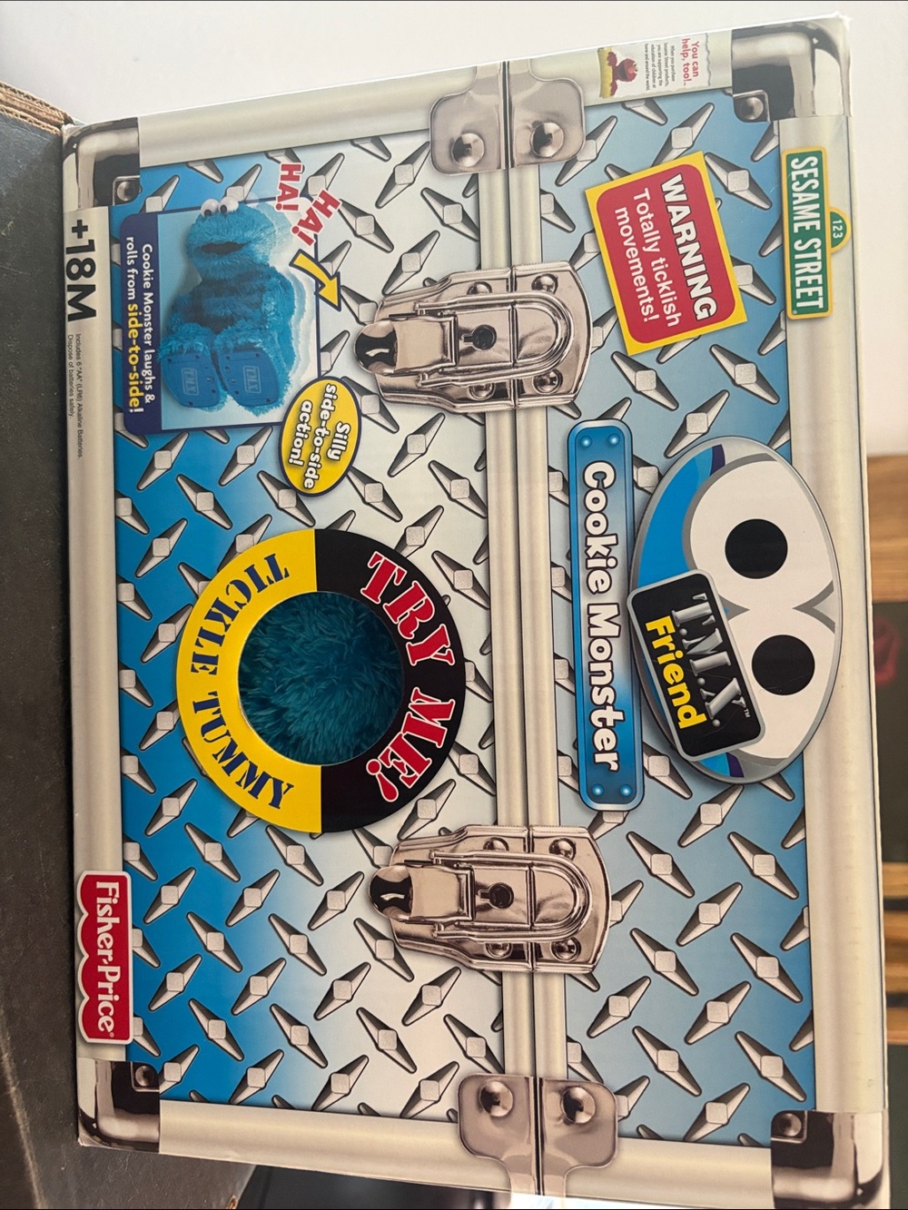 Fisher-Price Cookie Monster Try Me Carry Case - Blue, Silver